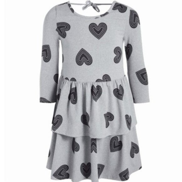 NWT. EPIC THREADS Girls Heart-Printed Tiered Dress - Picture 1 of 2